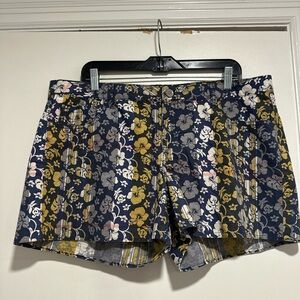 Inked & Faded Women Hawaiian Tropical Hibiscus Blue /Yellow/ Pink Floral Shorts.